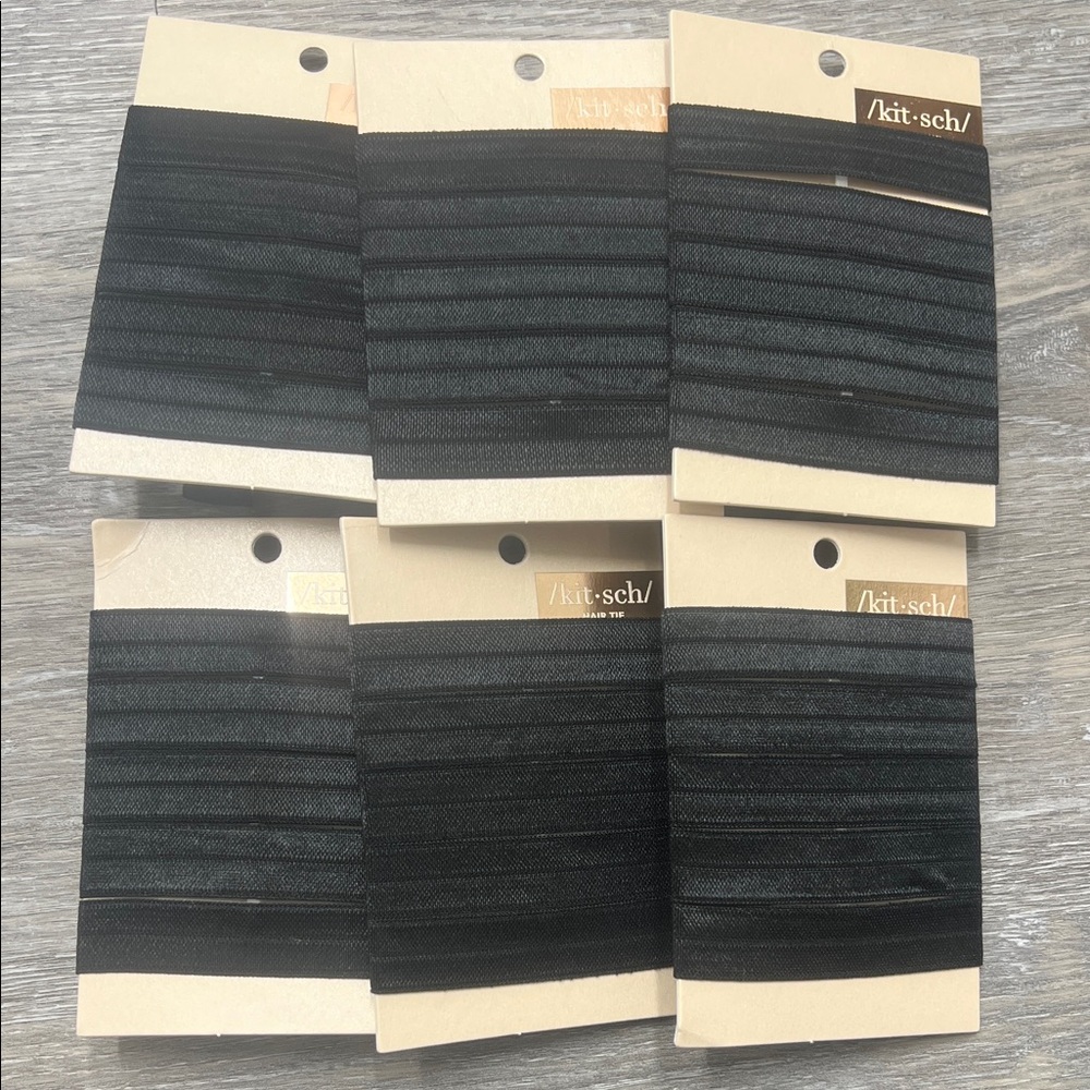 Kitsch Black Hair Ties 6 Packs